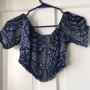Bandana patterned crop top